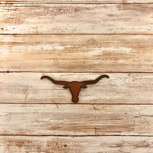 Rustic metal Texas longhorn steer-head magnet by Universal Ironworks
