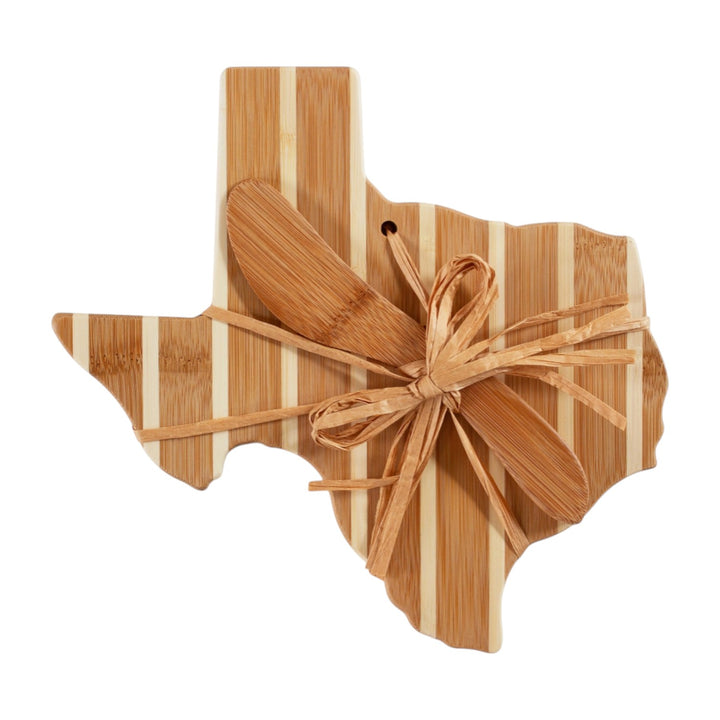 Texas State Shaped Charcuterie Board & Cheese Spreader Set