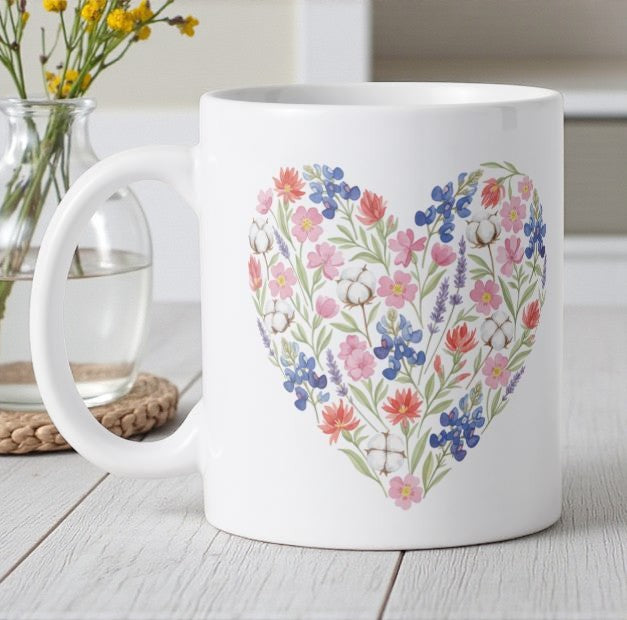 Heart of Texas Blooms 15oz Mug