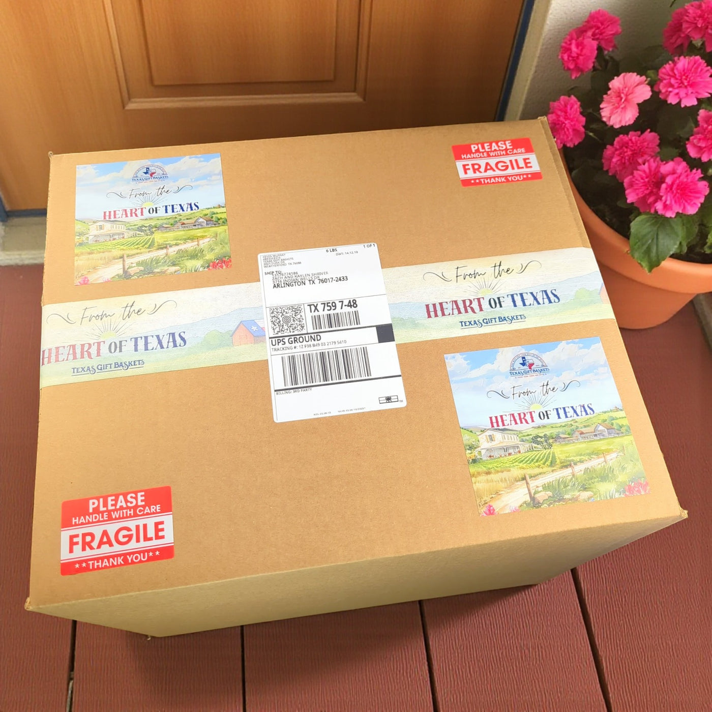 Texas Gift Baskets gift delivery presentation