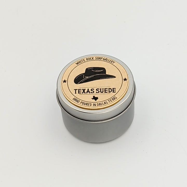 Soy Wax Candle - Texas 4 oz Tin - Texas Suede