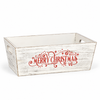 White Wood Merry Christmas Tray